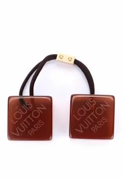 Pre-loved Louis Vuitton Hair Tie Cubes, Brown Color, No Box