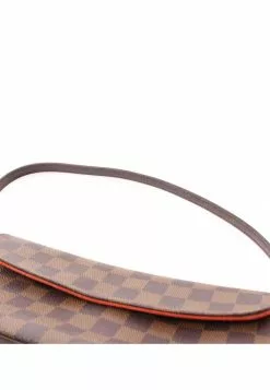Pre-loved LOUIS VUITTON Recoleta Black Checkered Handbag PVC Genuine Leather Brown -Louis Vuitton Shop louis vuitton 2368 5129436 6