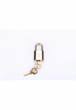 Pre-Loved Louis Vuitton Gold Plated Padlock with 2 Keys (Ref.301), no Dust Cover