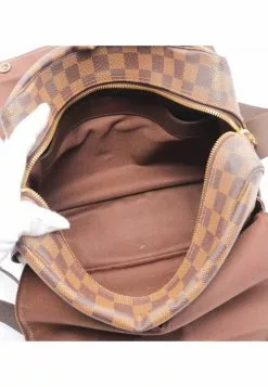 Pre-loved LOUIS VUITTON Naviglio Black chessboard Shoulder Bag PVC Genuine Leather Brown -Louis Vuitton Shop louis vuitton 4920 7518736 3