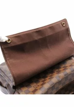 Pre-loved LOUIS VUITTON Naviglio Black chessboard Shoulder Bag PVC Genuine Leather Brown -Louis Vuitton Shop louis vuitton 4921 7518736 5