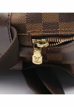 Pre-loved LOUIS VUITTON Naviglio Black chessboard Shoulder Bag PVC Genuine Leather Brown -Louis Vuitton Shop louis vuitton 4921 7518736 6