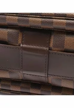 Pre-loved LOUIS VUITTON Naviglio Black chessboard Shoulder Bag PVC Genuine Leather Brown -Louis Vuitton Shop louis vuitton 4921 7518736 7