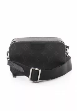 Pre-loved LOUIS VUITTON Alpha Wearable Classic Monogram Eclipse Shoulder Bag PVC Genuine Leather Black