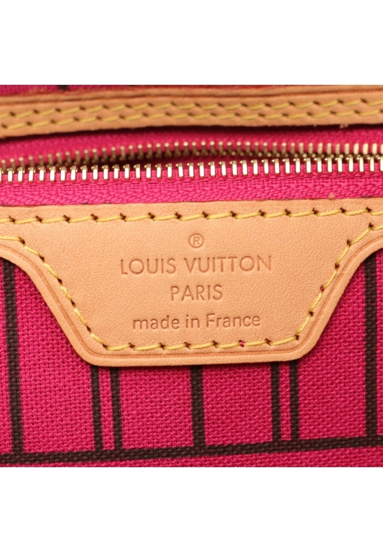 Pre-loved LOUIS VUITTON Neverfull PM Classic Monogram Pivot peony red Handbag Tote Bag PVC Genuine Leather Brown 6 Pre-loved LOUIS VUITTON Neverfull PM Classic Monogram Pivot peony red Handbag Tote Bag PVC Genuine Leather Brown - Image 4