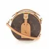 Pre-loved LOUIS VUITTON Mini Boite CHAPEAU Classic Monogram Handbag PVC Genuine Leather Brown 2 Way Style