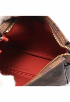 Pre-loved LOUIS VUITTON Trousse Make Up Black checkerboard grid Handbag PVC Genuine Leather Brown -Louis Vuitton Shop louis vuitton 5174 1123936 4