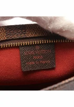 Pre-loved LOUIS VUITTON Trousse Make Up Black checkerboard grid Handbag PVC Genuine Leather Brown -Louis Vuitton Shop louis vuitton 5174 1123936 5