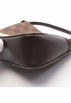 Pre-loved LOUIS VUITTON Trousse Make Up Black checkerboard grid Handbag PVC Genuine Leather Brown -Louis Vuitton Shop louis vuitton 5175 1123936 8