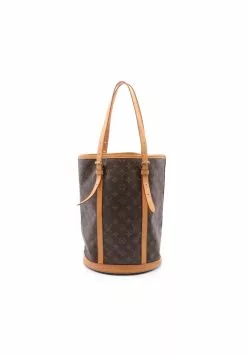 Pre-loved LOUIS VUITTON Bucket GM Classic Monogram Shoulder Bag PVC Genuine Leather Brown