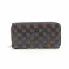 Pre-loved LOUIS VUITTON Checkered Rounded corner zipper long Wallet PVC Brown Blue -Louis Vuitton Shop louis vuitton 5183 0713936 1