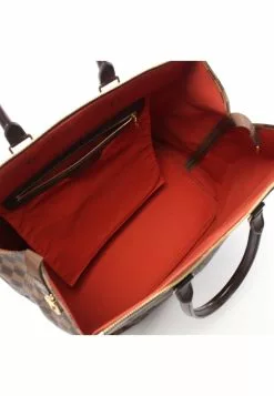 Pre-loved LOUIS VUITTON Greenwich PM Black checkerboard grid Boston Bag PVC Genuine Leather Brown -Louis Vuitton Shop louis vuitton 5186 1913936 3