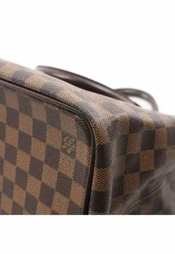 Pre-loved LOUIS VUITTON Greenwich PM Black checkerboard grid Boston Bag PVC Genuine Leather Brown -Louis Vuitton Shop louis vuitton 5186 1913936 6