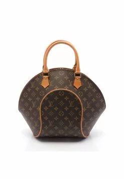Pre-loved LOUIS VUITTON Ellipse MM Classic Monogram Handbag PVC Genuine Leather Brown