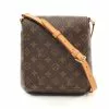 Pre-loved LOUIS VUITTON Musette salsa Short Bag Strap Classic Monogram Shoulder Bag PVC Genuine Leather Brown