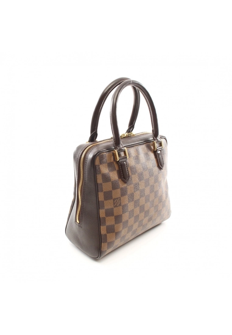 Pre-loved LOUIS VUITTON Brera Black checkerboard grid Handbag PVC Genuine Leather Brown 4 Pre-loved LOUIS VUITTON Brera Black checkerboard grid Handbag PVC Genuine Leather Brown - Image 2