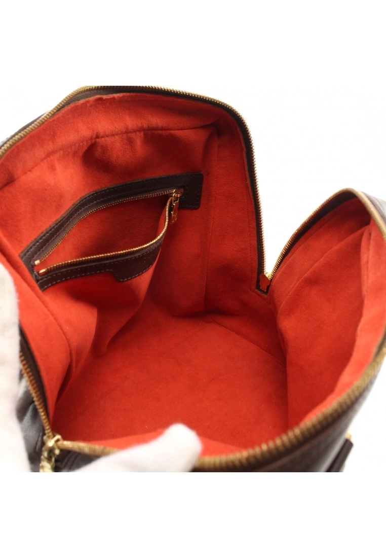 Pre-loved LOUIS VUITTON Brera Black checkerboard grid Handbag PVC Genuine Leather Brown 5 Pre-loved LOUIS VUITTON Brera Black checkerboard grid Handbag PVC Genuine Leather Brown - Image 3