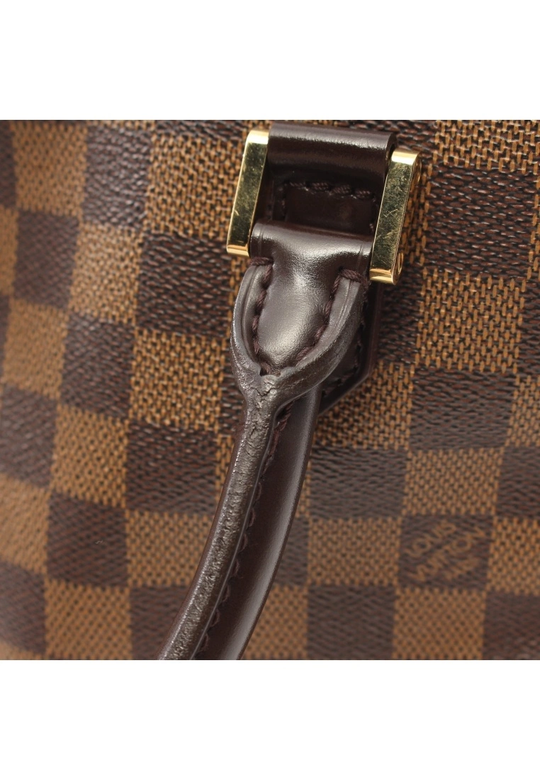 Pre-loved LOUIS VUITTON Brera Black checkerboard grid Handbag PVC Genuine Leather Brown 7 Pre-loved LOUIS VUITTON Brera Black checkerboard grid Handbag PVC Genuine Leather Brown - Image 5
