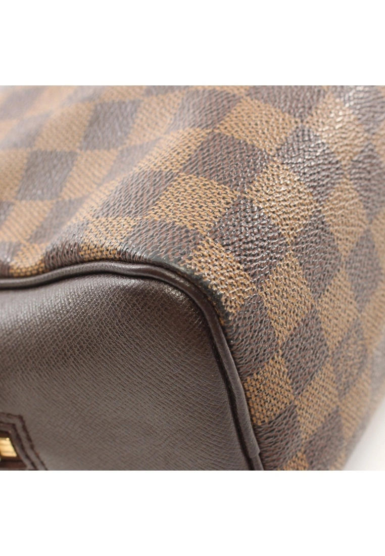 Pre-loved LOUIS VUITTON Brera Black checkerboard grid Handbag PVC Genuine Leather Brown 9 Pre-loved LOUIS VUITTON Brera Black checkerboard grid Handbag PVC Genuine Leather Brown - Image 7