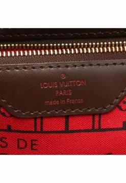 Pre-loved LOUIS VUITTON Neverfull PM Black checkerboard grid Handbag Tote Bag PVC Genuine Leather Brown -Louis Vuitton Shop louis vuitton 5224 7653936 4