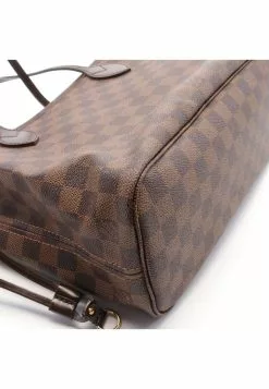 Pre-loved LOUIS VUITTON Neverfull PM Black checkerboard grid Handbag Tote Bag PVC Genuine Leather Brown -Louis Vuitton Shop louis vuitton 5224 7653936 6