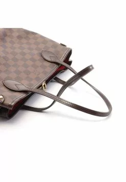 Pre-loved LOUIS VUITTON Neverfull PM Black checkerboard grid Handbag Tote Bag PVC Genuine Leather Brown -Louis Vuitton Shop louis vuitton 5224 7653936 7