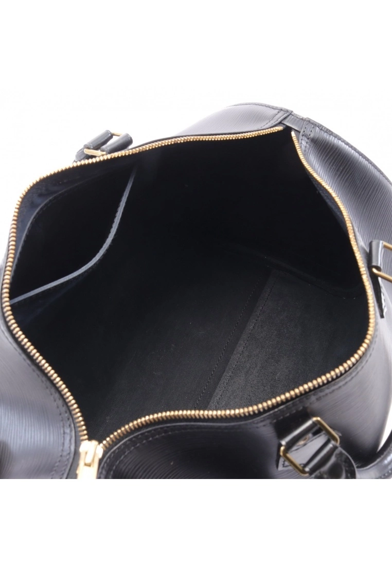 Pre-loved LOUIS VUITTON Speedy35 Waved Pattern Genuine Leather Handbag Black 5 Pre-loved LOUIS VUITTON Speedy35 Waved Pattern Genuine Leather Handbag Black - Image 3