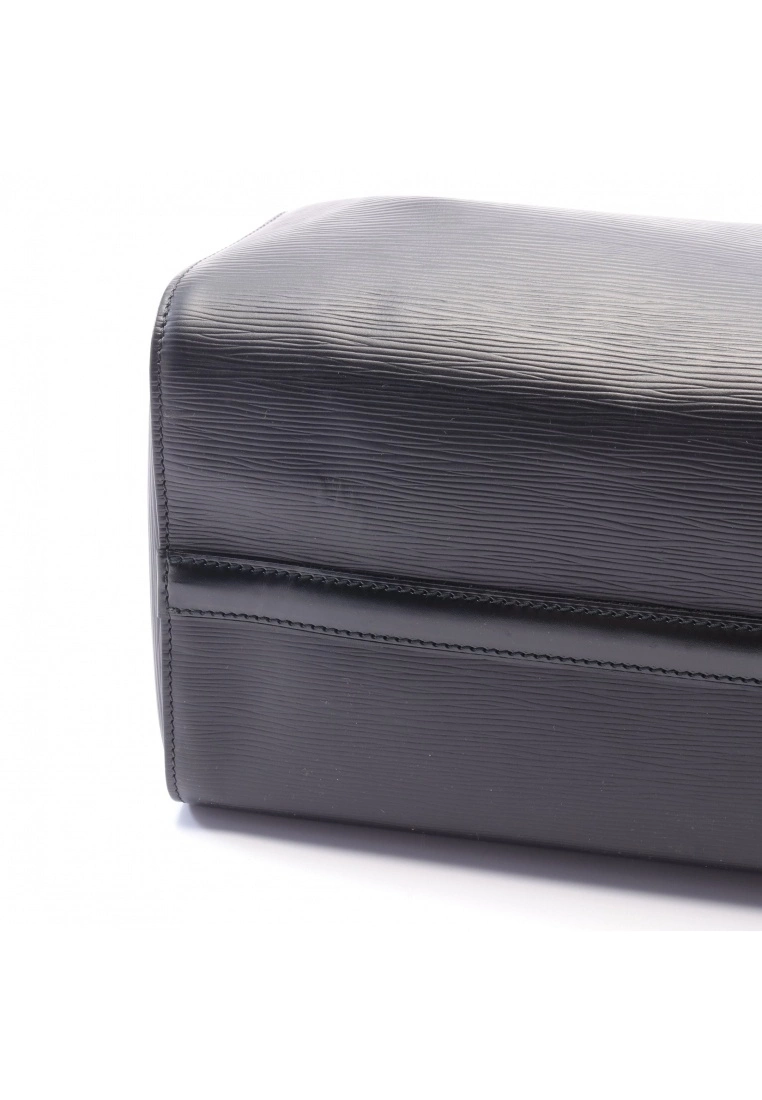 Pre-loved LOUIS VUITTON Speedy35 Waved Pattern Genuine Leather Handbag Black 8 Pre-loved LOUIS VUITTON Speedy35 Waved Pattern Genuine Leather Handbag Black - Image 6