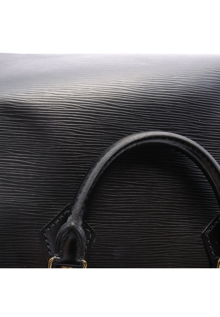 Pre-loved LOUIS VUITTON Speedy35 Waved Pattern Genuine Leather Handbag Black 9 Pre-loved LOUIS VUITTON Speedy35 Waved Pattern Genuine Leather Handbag Black - Image 7