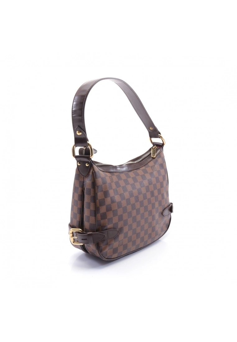 Pre-loved LOUIS VUITTON Highbury Black checkerboard grid Shoulder Bag PVC Genuine Leather Brown 4 Pre-loved LOUIS VUITTON Highbury Black checkerboard grid Shoulder Bag PVC Genuine Leather Brown - Image 2