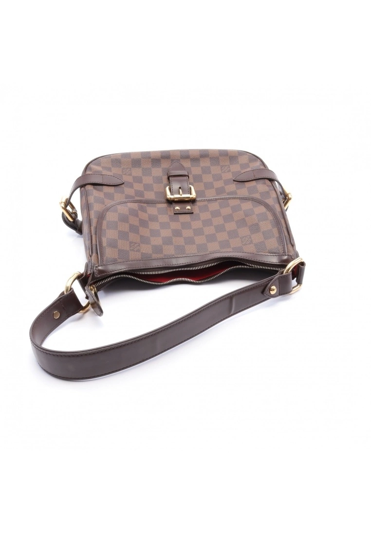 Pre-loved LOUIS VUITTON Highbury Black checkerboard grid Shoulder Bag PVC Genuine Leather Brown 8 Pre-loved LOUIS VUITTON Highbury Black checkerboard grid Shoulder Bag PVC Genuine Leather Brown - Image 6