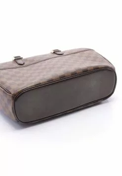 Pre-loved LOUIS VUITTON Sarria Horizontal Black checkerboard grid Handbag PVC Genuine Leather Brown -Louis Vuitton Shop louis vuitton 5232 4653936 6