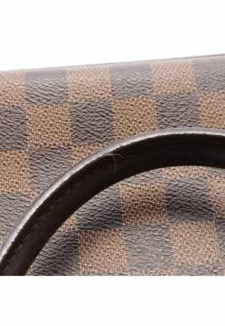 Pre-loved LOUIS VUITTON Sarria Horizontal Black checkerboard grid Handbag PVC Genuine Leather Brown -Louis Vuitton Shop louis vuitton 5232 4653936 8