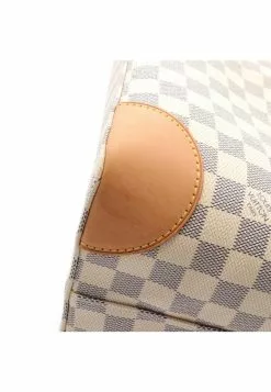 Pre-loved LOUIS VUITTON Hampstead MM white checkered Shoulder Bag Tote Bag PVC Genuine Leather white -Louis Vuitton Shop louis vuitton 5242 3596936 7