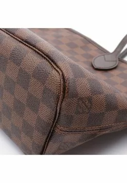 Pre-loved LOUIS VUITTON Neverfull PM Black checkerboard grid Handbag Tote Bag PVC Genuine Leather Brown 13 Pre-loved LOUIS VUITTON Neverfull PM Black checkerboard grid Handbag Tote Bag PVC Genuine Leather Brown -Louis Vuitton Shop louis vuitton 5246 9396936 5