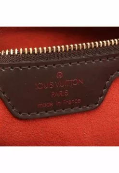 Pre-loved LOUIS VUITTON Manosque PM Black checkerboard grid Shoulder Bag Tote Bag PVC Genuine Leather Brown -Louis Vuitton Shop louis vuitton 5250 0596936 4