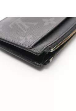 Pre-loved LOUIS VUITTON Classic Monogram Eclipse Reverse Card Slot Coin Pouch PVC Genuine Leather Black Grey -Louis Vuitton Shop louis vuitton 5250 8396936 6