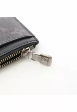 Pre-loved LOUIS VUITTON Classic Monogram Eclipse Reverse Card Slot Coin Pouch PVC Genuine Leather Black Grey -Louis Vuitton Shop louis vuitton 5250 8396936 7