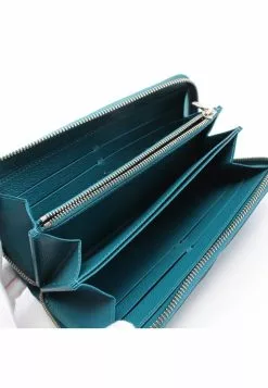 Pre-loved LOUIS VUITTON Waved Pattern Rounded corner zipper long Genuine Leather Wallet Blue -Louis Vuitton Shop louis vuitton 5252 6596936 3