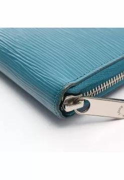 Pre-loved LOUIS VUITTON Waved Pattern Rounded corner zipper long Genuine Leather Wallet Blue -Louis Vuitton Shop louis vuitton 5253 6596936 6