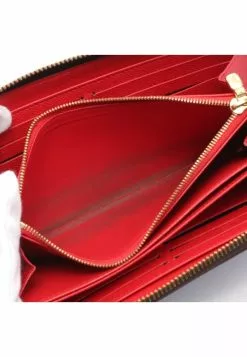 Pre-loved LOUIS VUITTON Classic Monogram Beauty of Yu Rounded corner zipper long Wallet PVC Brown Red -Louis Vuitton Shop louis vuitton 5257 1796936 5