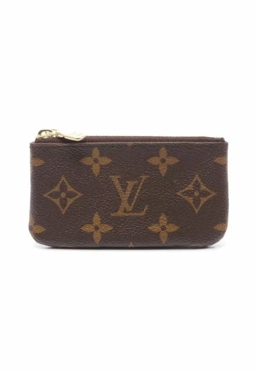 Pre-loved LOUIS VUITTON Pochette Cle Classic Monogram Coin Pouch PVC Brown With Key Ring -Louis Vuitton Shop louis vuitton 5258 5496936 1
