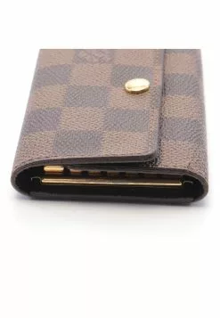 Pre-loved LOUIS VUITTON Multicore6 Black checkerboard grid 6 holes Key Pouch PVC Brown -Louis Vuitton Shop louis vuitton 5259 1596936 7