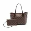 Pre-loved LOUIS VUITTON Neverfull PM Black checkerboard grid Handbag Tote Bag PVC Genuine Leather Brown -Louis Vuitton Shop louis vuitton 5263 4796936 1