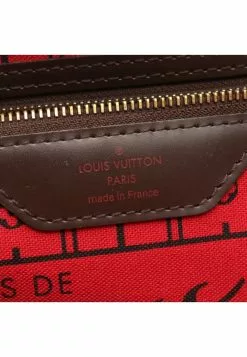 Pre-loved LOUIS VUITTON Neverfull PM Black checkerboard grid Handbag Tote Bag PVC Genuine Leather Brown -Louis Vuitton Shop louis vuitton 5263 4796936 4