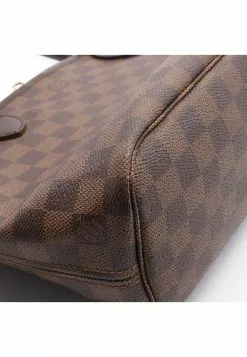 Pre-loved LOUIS VUITTON Neverfull PM Black checkerboard grid Handbag Tote Bag PVC Genuine Leather Brown -Louis Vuitton Shop louis vuitton 5264 4796936 6