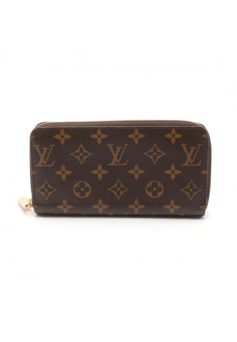 Pre-loved LOUIS VUITTON Classic Monogram Rounded corner zipper long Wallet PVC Brown 3 Pre-loved LOUIS VUITTON Classic Monogram Rounded corner zipper long Wallet PVC Brown