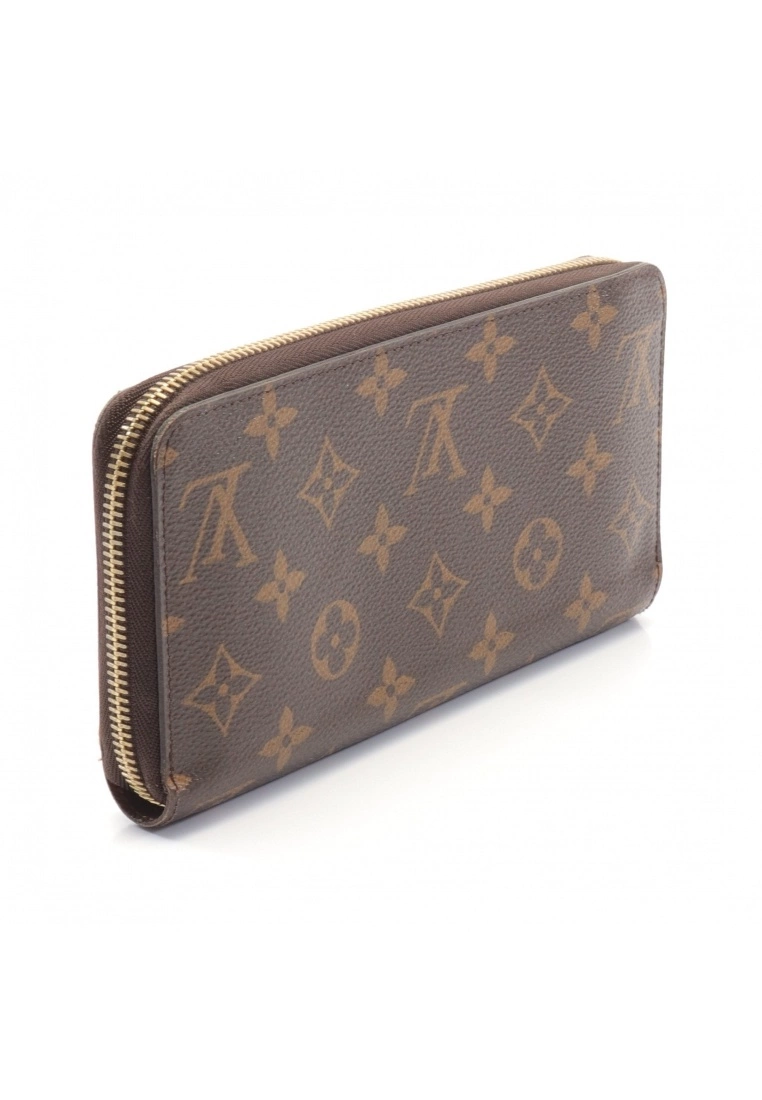 Pre-loved LOUIS VUITTON Classic Monogram Rounded corner zipper long Wallet PVC Brown 4 Pre-loved LOUIS VUITTON Classic Monogram Rounded corner zipper long Wallet PVC Brown - Image 2