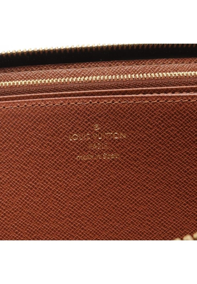 Pre-loved LOUIS VUITTON Classic Monogram Rounded corner zipper long Wallet PVC Brown 6 Pre-loved LOUIS VUITTON Classic Monogram Rounded corner zipper long Wallet PVC Brown - Image 4