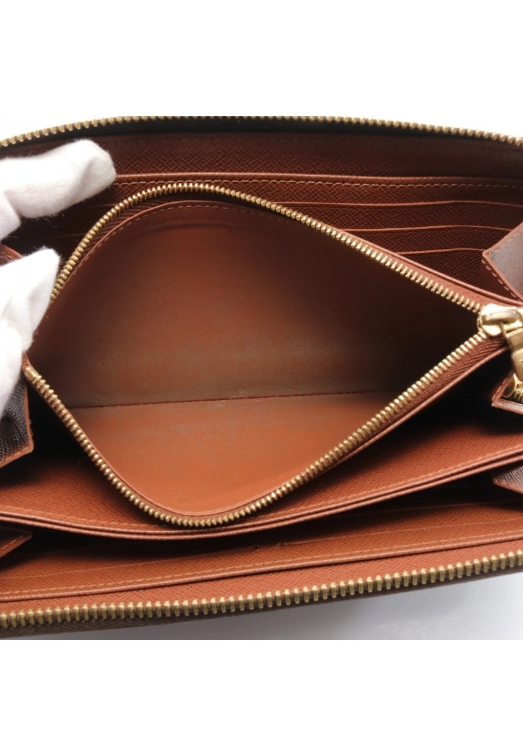 Pre-loved LOUIS VUITTON Classic Monogram Rounded corner zipper long Wallet PVC Brown 7 Pre-loved LOUIS VUITTON Classic Monogram Rounded corner zipper long Wallet PVC Brown - Image 5
